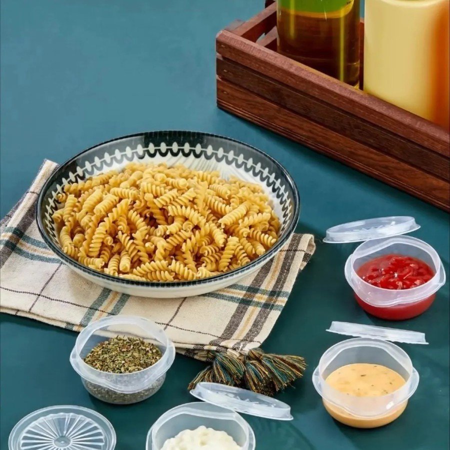 9-Piece Transparent Mini Sauce Bowl with Fan Cover - Ketchup Mayonnaise Container - Coffee Candy Turkish Delight Bowl 9-Piece Transparent Mini Sauce Bowl with Fan Cover - Ketchup Mayonnaise Container - Coffee Candy Turkish Delight Bowl