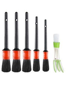 6 Piece Vehicle Detailed Cleaning Brush Interior Exterior Cleaning Brush Set
