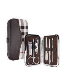 6 Piece Professional Manicure Set - Nail Clipper - Eyebrow Scissors - Tweezers - Rasp Set