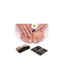 6 Piece Professional Manicure Set - Nail Clipper - Eyebrow Scissors - Tweezers - Rasp Set