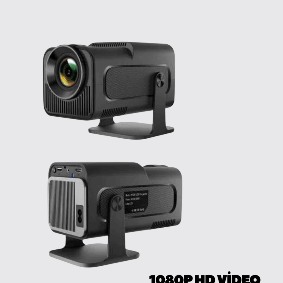 Home Cinema Projector with Long-Lasting Lamp and Built-in Speakers