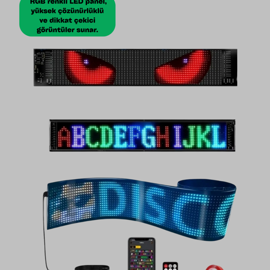 RGB Scrolling LED Advertising Screen – Flexible Design with USB Connection