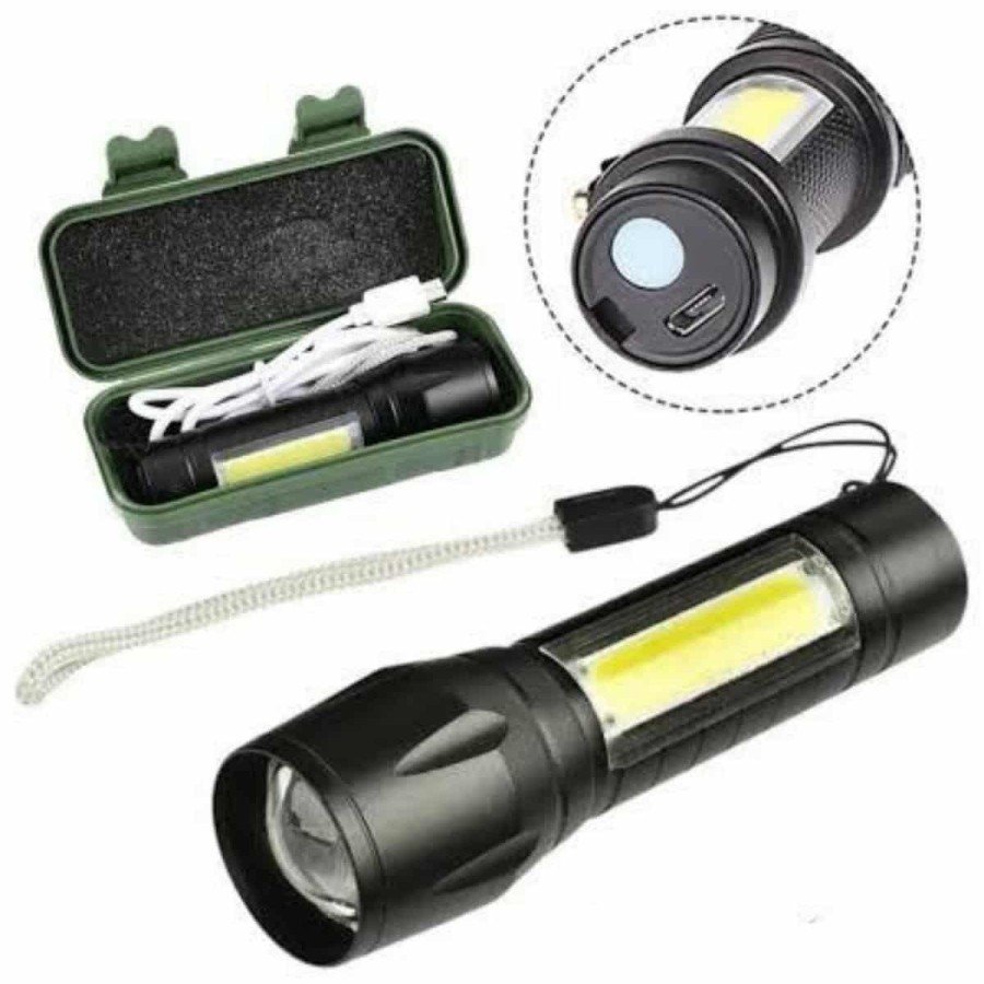 Led Lamp Flashlight Small Portable USB Rechargeable Emergency Lamp