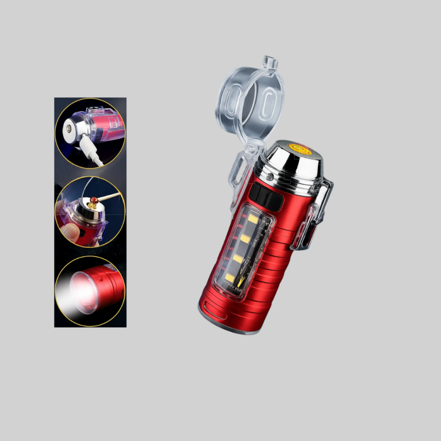 USB Rechargeable Windproof Electric Lighter with Flashlight USB Rechargeable Windproof Electric Lighter with Flashlight