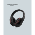 Red Headset with Microphone and Adjustable Comfortable Design