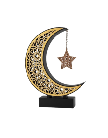 3D Crescent Star Table Top Decoration 23x23 cm Ramadan Concept Design