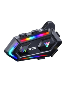 16 Modes RGB Lights Motorcycle Intercom Dual Phone Supported