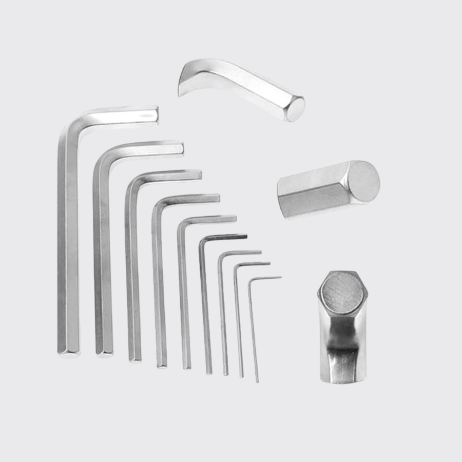 9 Piece Allen Key Set Hexagon Head For Furniture and Repair