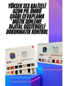 Smart Watch and Air Pro Headphones Multifunctional Dual Set with 7 Cords