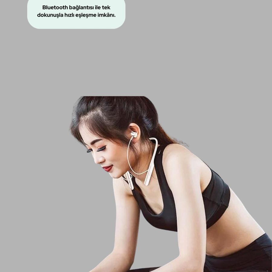 100 Hours Battery Life Bluetooth Wireless Headset with Neck Strap