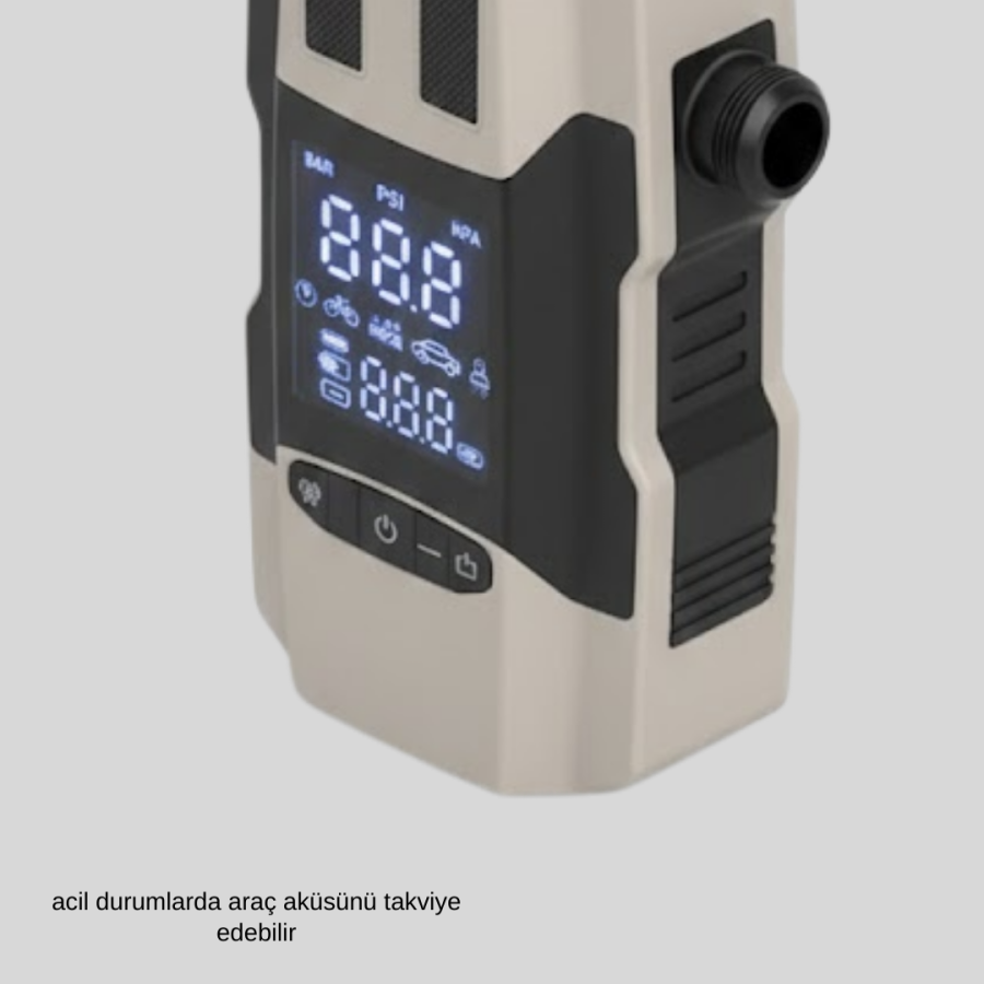 Vehicle Tire Inflation Pump and Battery Booster Powerbank in One