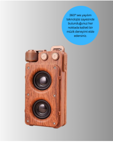 Retro Bluetooth Speaker Wooden Look 5W Dual Stereo Sound