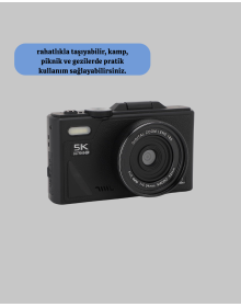 5K UHD Digital Camera 75MP Sensor 18x Zoom with Stabilization
