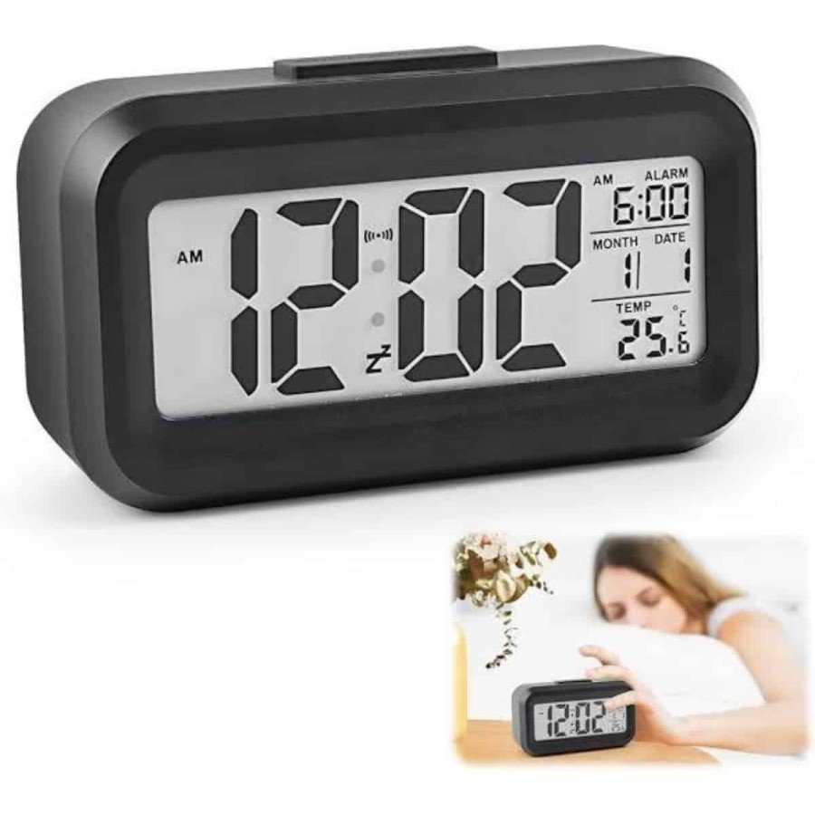 Digital Illuminated Alarm Desk Screen Battery Operated Alarm Clock