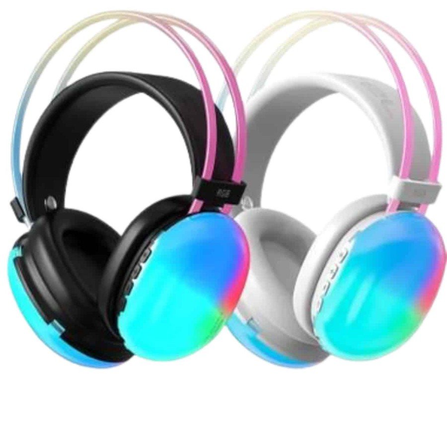 On-Ear Wireless Bluetooth Headset Unisex Colorful Light Headset