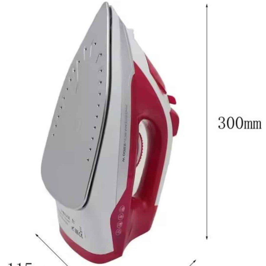 Red 2200 Watt Shock Steam Iron with Ceramic Sole Red 2200 Watt Shock Steam Iron with Ceramic Sole