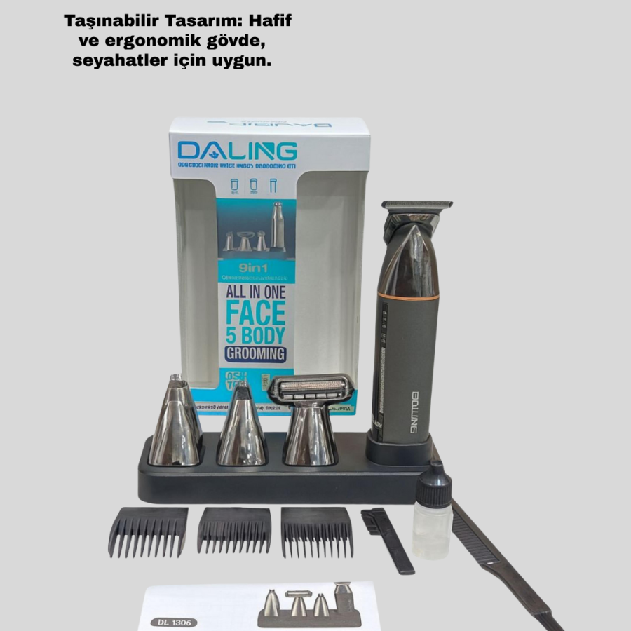 Rechargeable 9 in 1 Multi-Purpose Men s Grooming Set Washable Heads Rechargeable 9 in 1 Multi-Purpose Men s Grooming Set Washable Heads