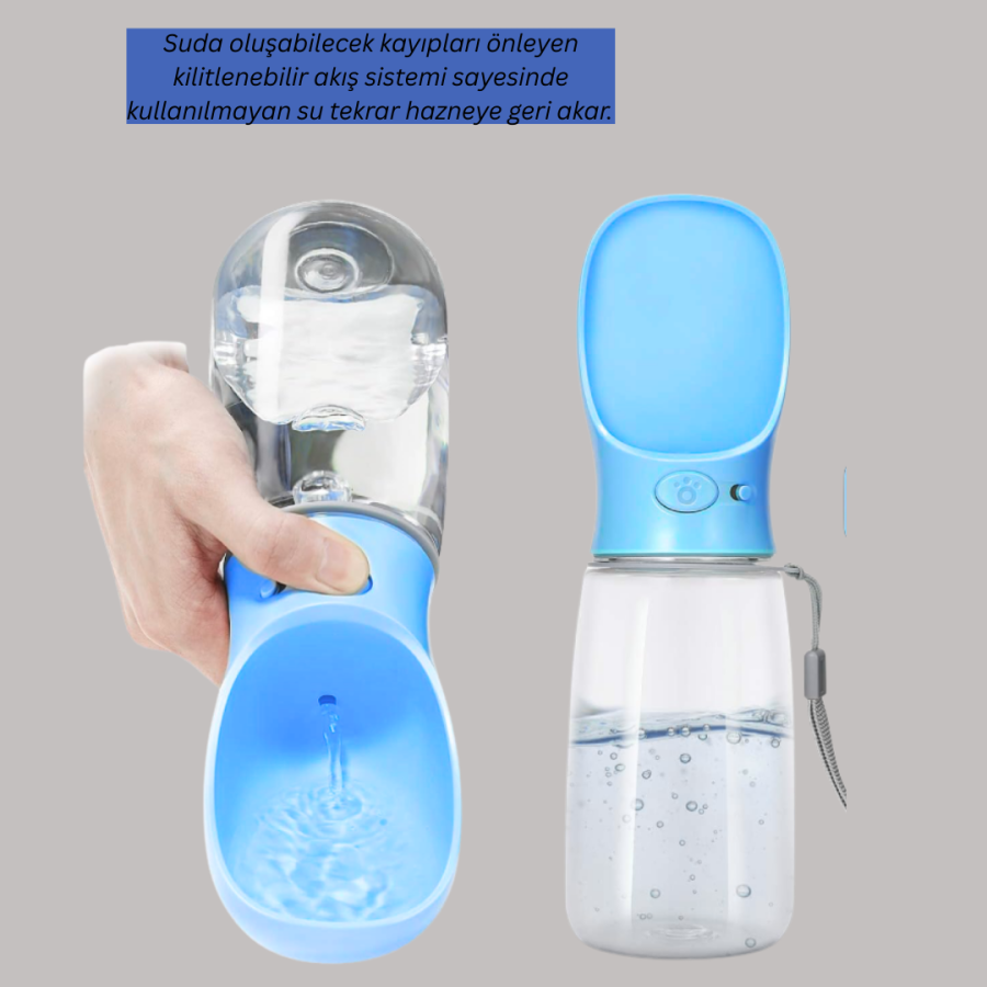 Pet Water Dispenser with Anti-Leak Silicone Ring For Travel Travel