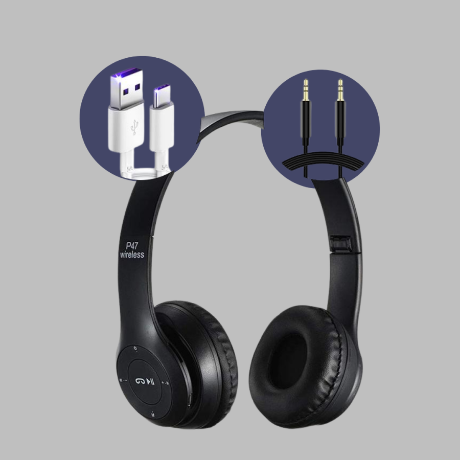 Bluetooth Headset with Adjustable Headband and Soft Ear Cushions Bluetooth Headset with Adjustable Headband and Soft Ear Cushions