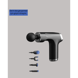 Mini Massage Gun 4 Heads 6 Speed ​​Adjustable