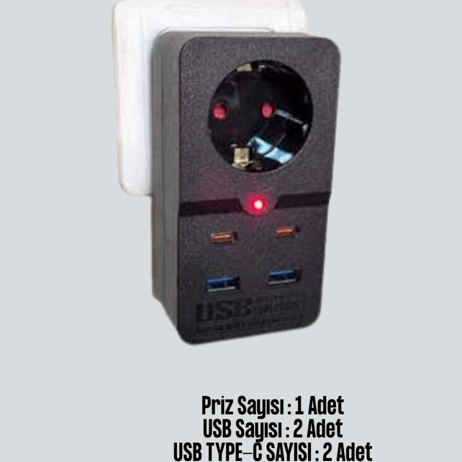Heat Resistant PC Body Surge Protected Socket 4 USB Heat Resistant PC Body Surge Protected Socket 4 USB