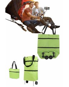 Market Bag Folding Market Trolley with Wheels Bag Grocery Shopping Trolley