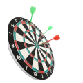 17 Inch Professional Dartboard Durable Construction and 4 Metal Darts