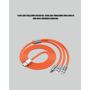 120W Charging Cable with Zinc Alloy Tip – Tangle-Proof 1.2m USB Cable 120W Charging Cable with Zinc Alloy Tip – Tangle-Proof 1.2m USB Cable