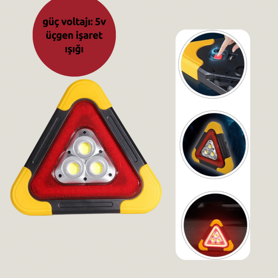 Portable Triangle Parking Light with 2000mAh Capacity Portable Triangle Parking Light with 2000mAh Capacity
