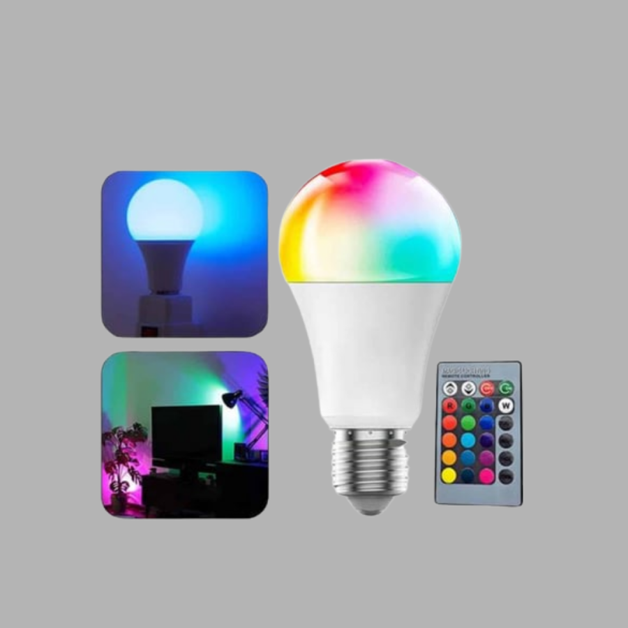 Color Changing RGB LED Bulb 16 Colors with Remote Control 2025 Model