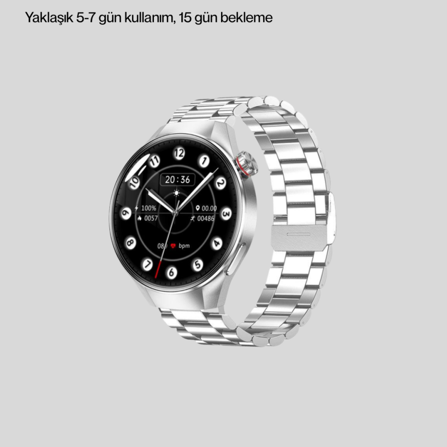 AMOLED Smartwatch with Advanced Sensor – Women s Health and Reminder Feature