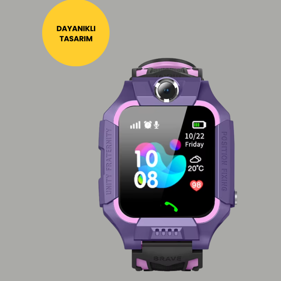 S10 Purple Child Tracking Watch with Electronic Barrier and Voice Message Support