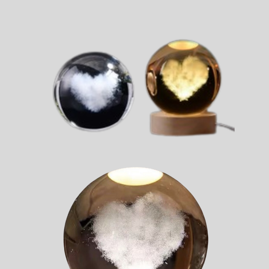 Romantic Heart Crystal Glass Ball USB Lighted Decorative Object Romantic Heart Crystal Glass Ball USB Lighted Decorative Object