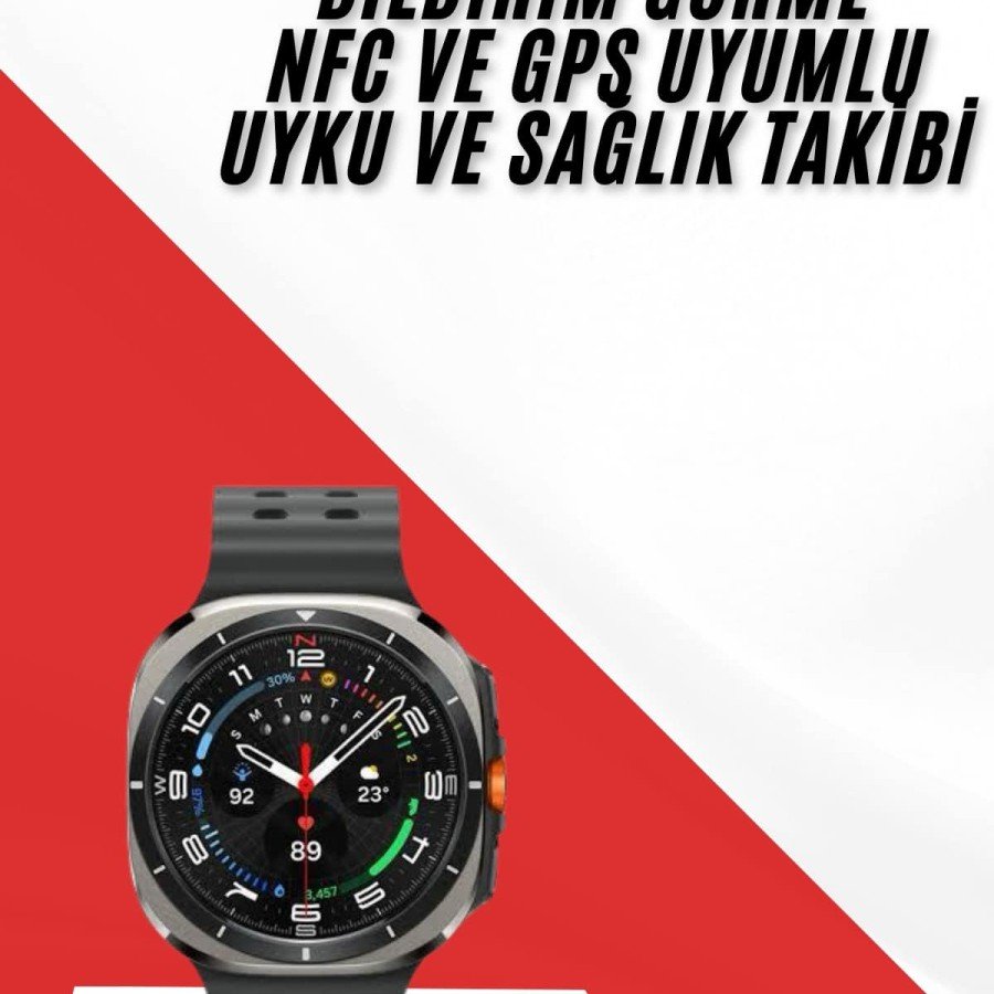 Smart Watch Listening to Music Heart Rate Monitor NFC and GPS Compatible Voice Assistant