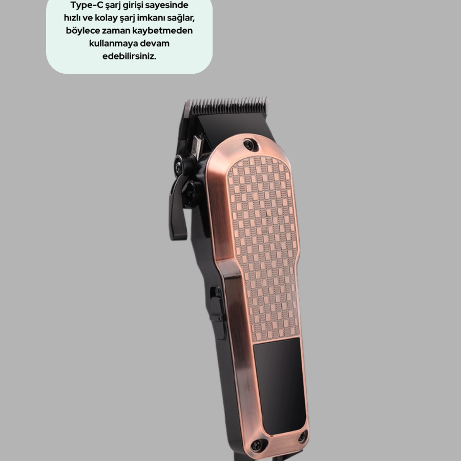 Professional 7000RPM Hair Clipper – Type-C Rechargeable, LCD Display, 4-Level Setting Professional 7000RPM Hair Clipper – Type-C Rechargeable, LCD Display, 4-Level Setting