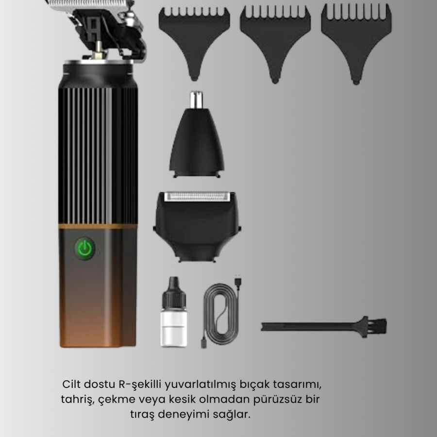 3 in 1 Men s Grooming Machine - Rechargeable Shaving Set with Stainless Steel Head