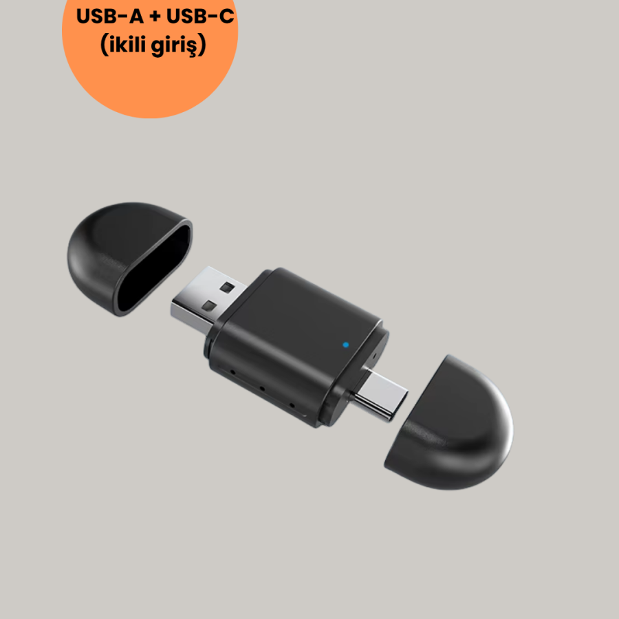 Wireless CarPlay Adapter – USB-A & Type-C Compatible Quick Connector