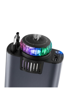 Car Charger with Cigarette Lighter Port and Humidifier and Aromatherapy Features