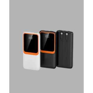 Portable 10000 mAh Powerbank – With Digital Display, Type-C and USB Output Portable 10000 mAh Powerbank – With Digital Display, Type-C and USB Output