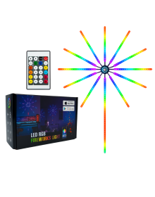Modular RGB LED Wall Light with Fireworks Effect Remote Control