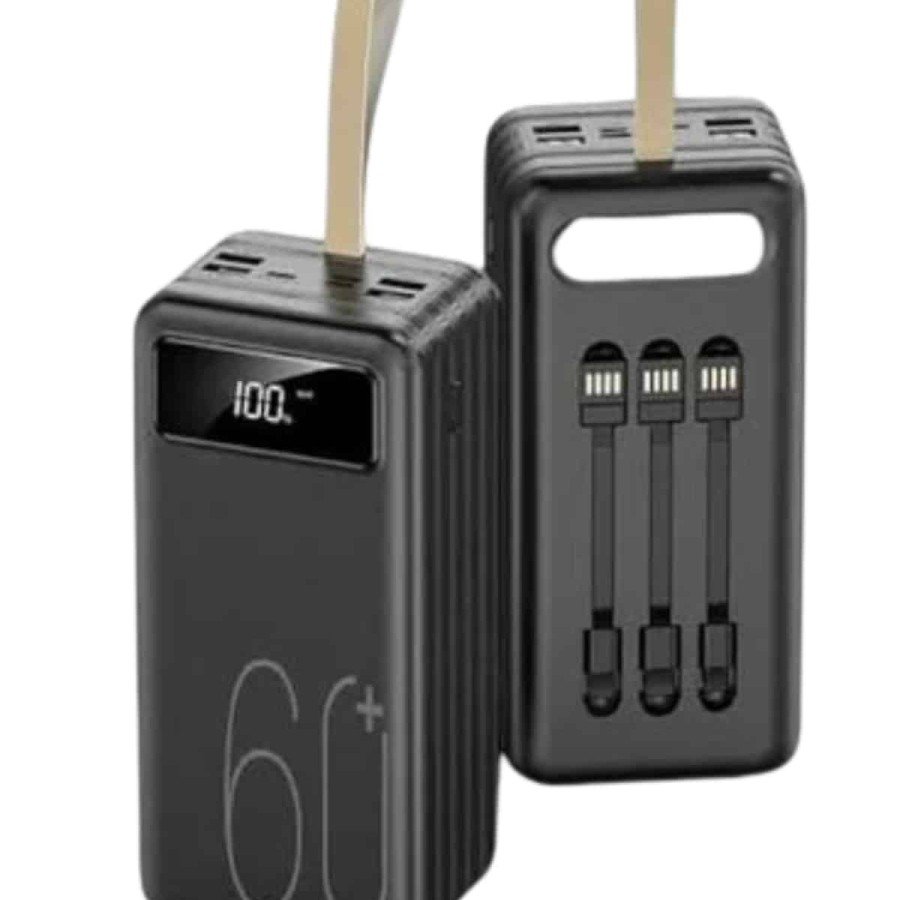 Fast Charging 4 Output Powerbank 60.000 Mah Portable with Digital Indicator