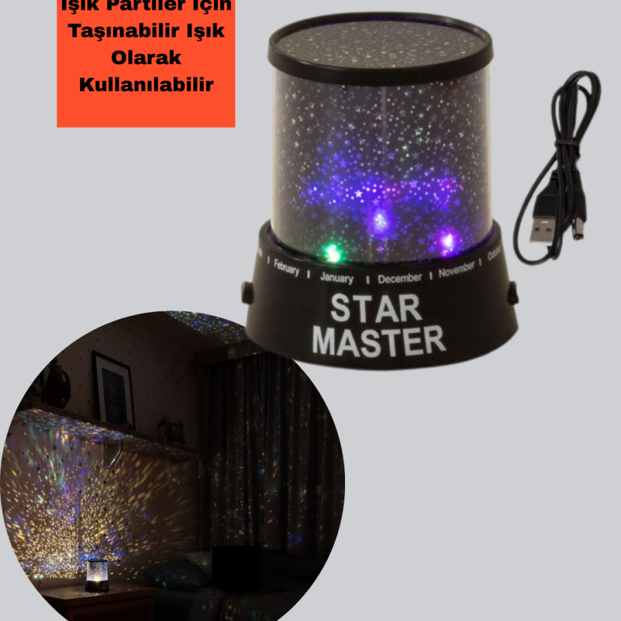 Galaxy Effect LED Projector Portable Star Night Light