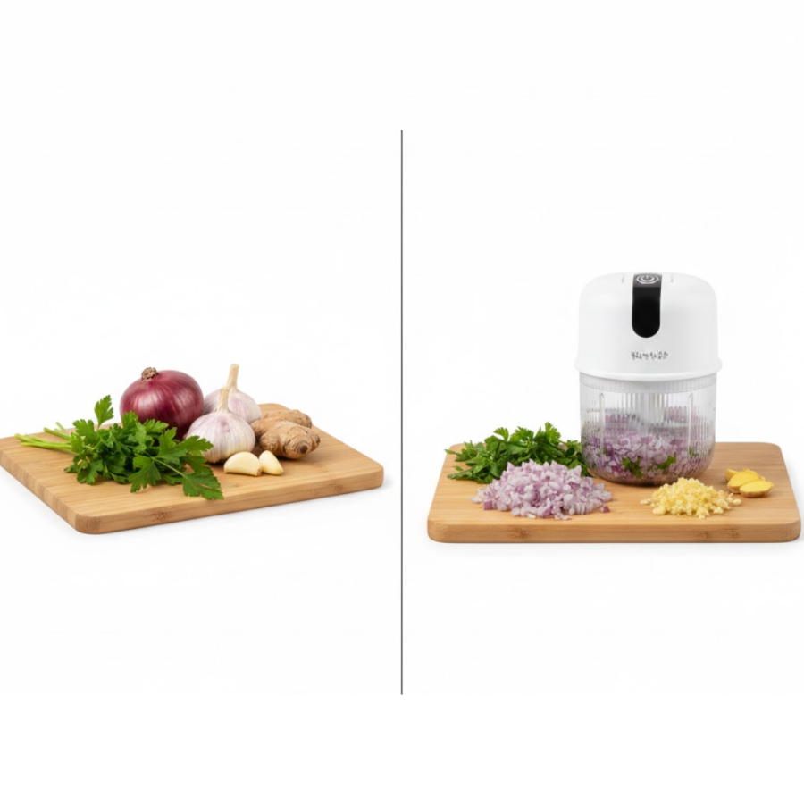 USB Rechargeable Mini Rondo Garlic Onion Ginger