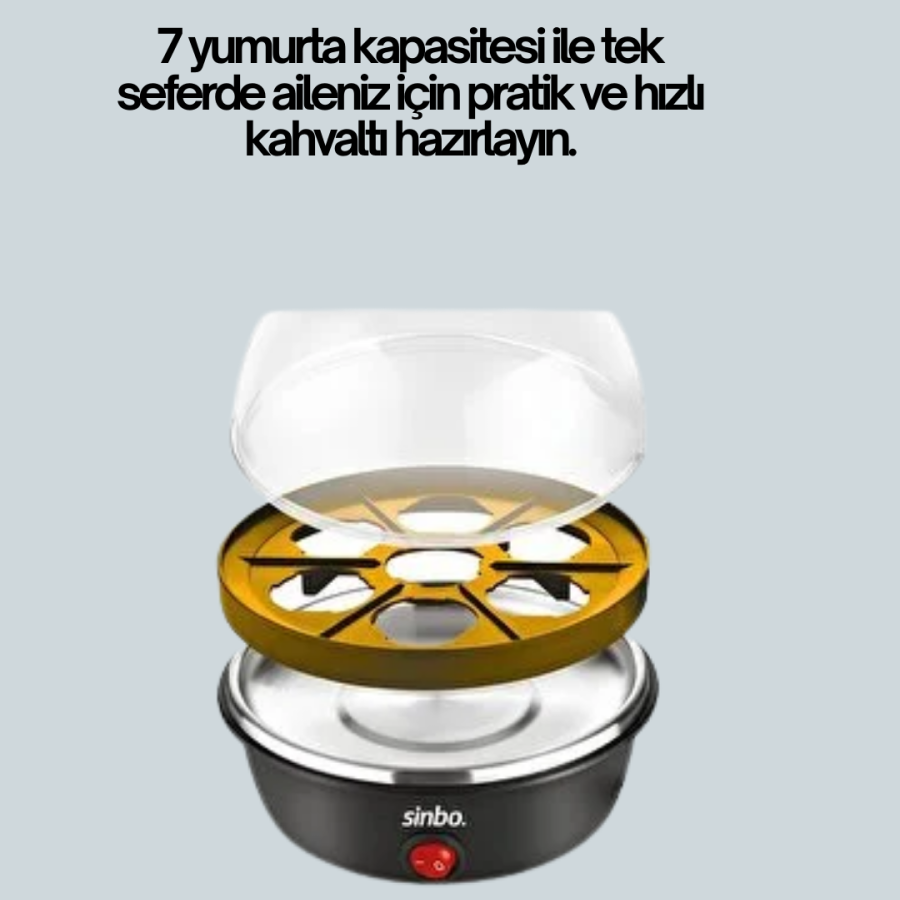 7 Egg Steamer Egg Cooker with Automatic Shut-Off Feature