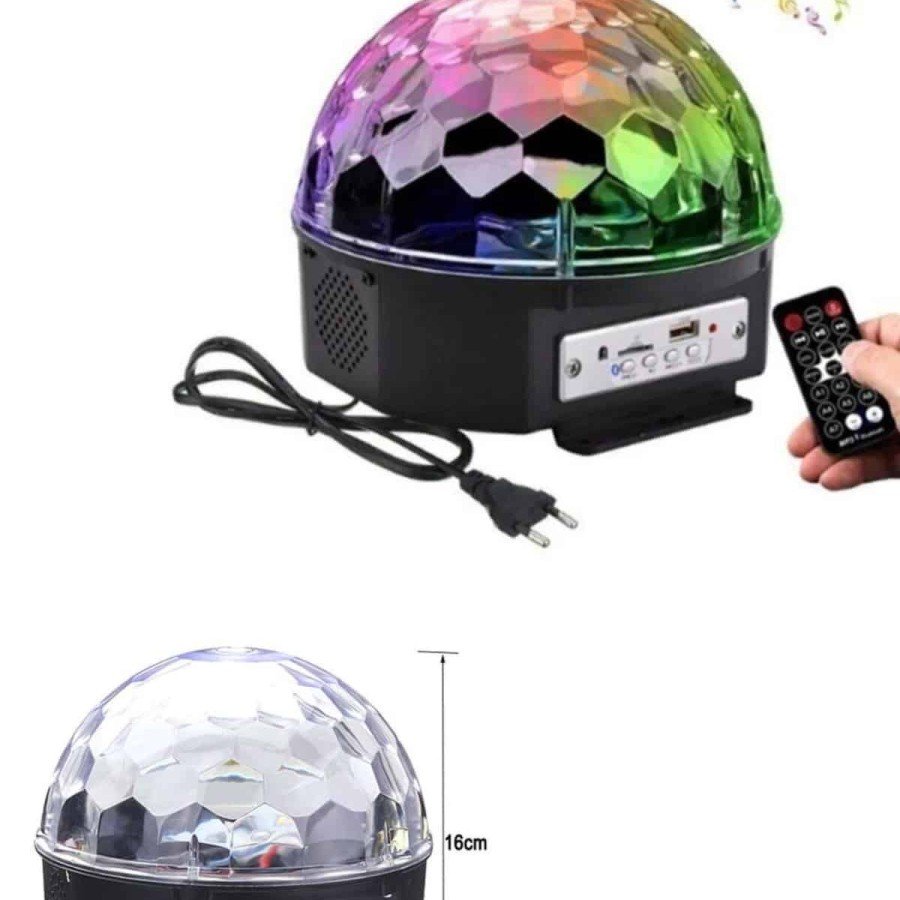 Led Light Disco Ball Bluetooth Controlled USB Music Player With Speaker