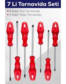 7-Piece Screwdriver Set (4 FLAT SCREWDRIVERS AND 3 phillips screwdrivers)