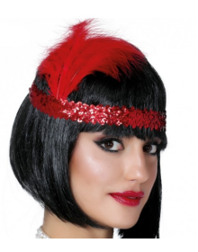 70s, 80s and 90s Themed Red Color Charleston Hair Band