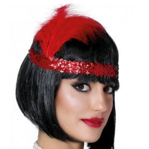 70s, 80s and 90s Themed Red Color Charleston Hair Band