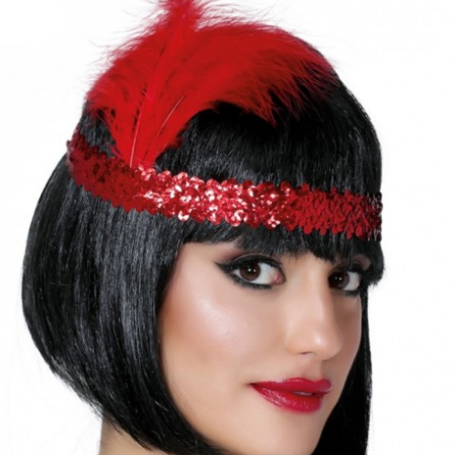70s, 80s and 90s Themed Red Color Charleston Hair Band
