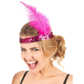 70s, 80s and 90s Themed Fuchsia Color Charleston Hair Band 70s, 80s and 90s Themed Fuchsia Color Charleston Hair Band
